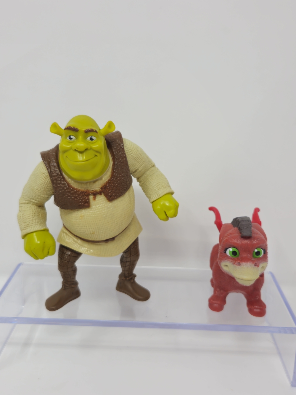 Vintage Shrek McDonalds Toys Lot Donkey Dragon 2000s DreamWorks Figures No Work